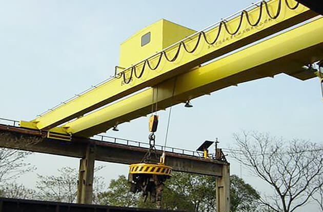 QC double girder electromagnetic top running overhead crane