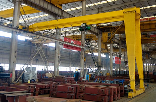 BMH single girder factory semi-gantry crane