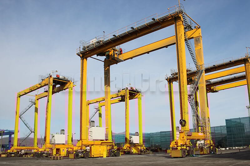 Rubber tired double girder gantry crane