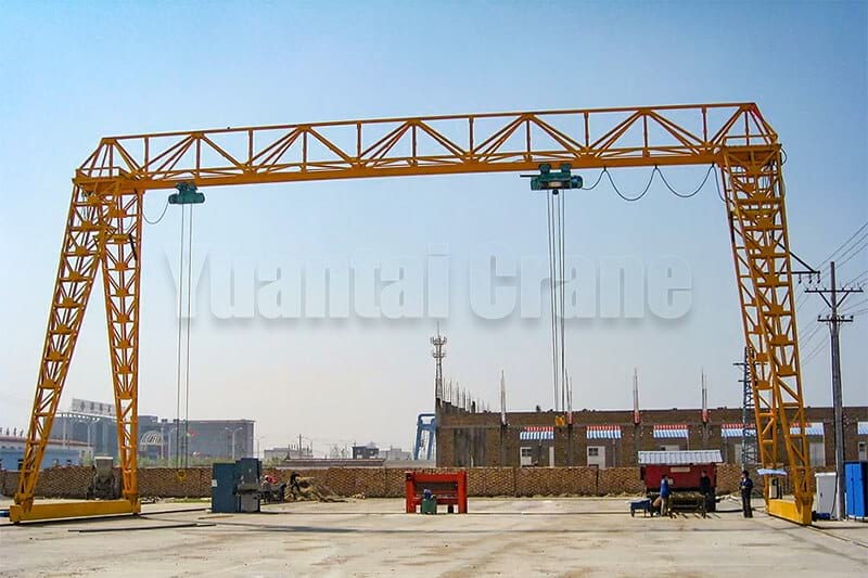 Truss girder type single girder gantry crane