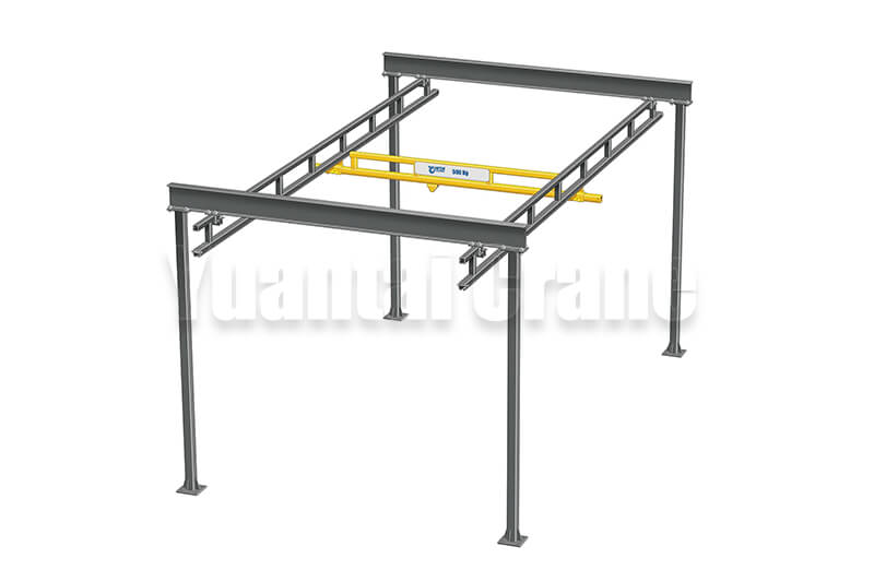 4 post freestanding workstation overhead crane