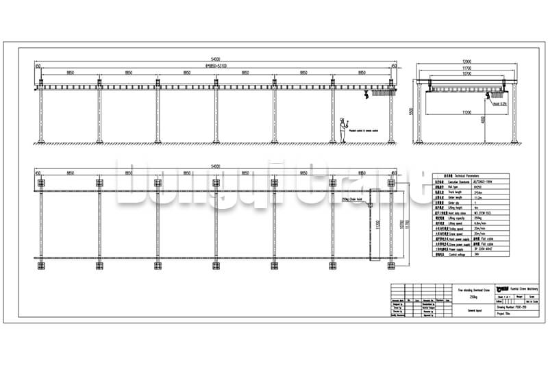 250kg Freestanding Workstation Overhead Crane Solution